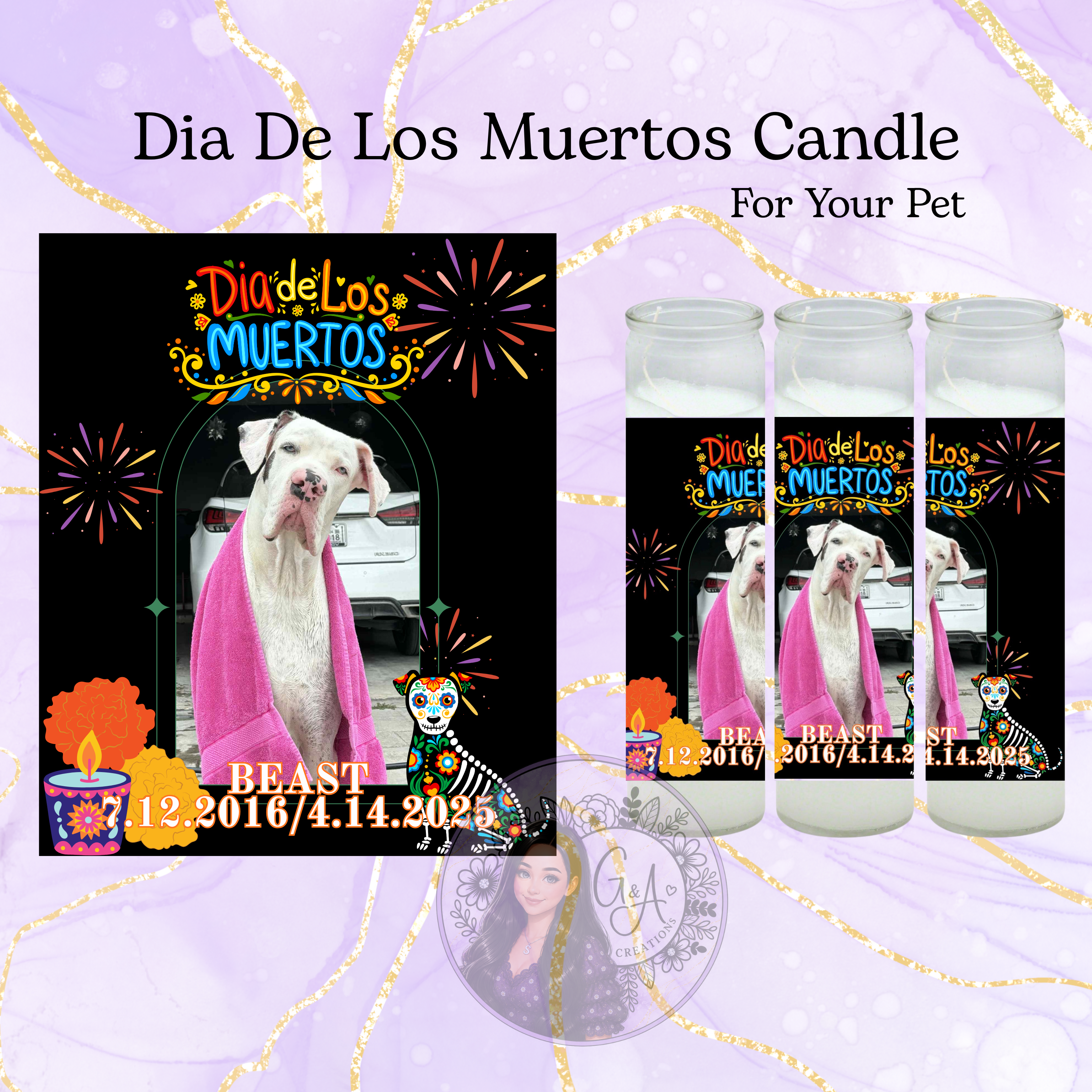 Dia De Los Muertos Candles