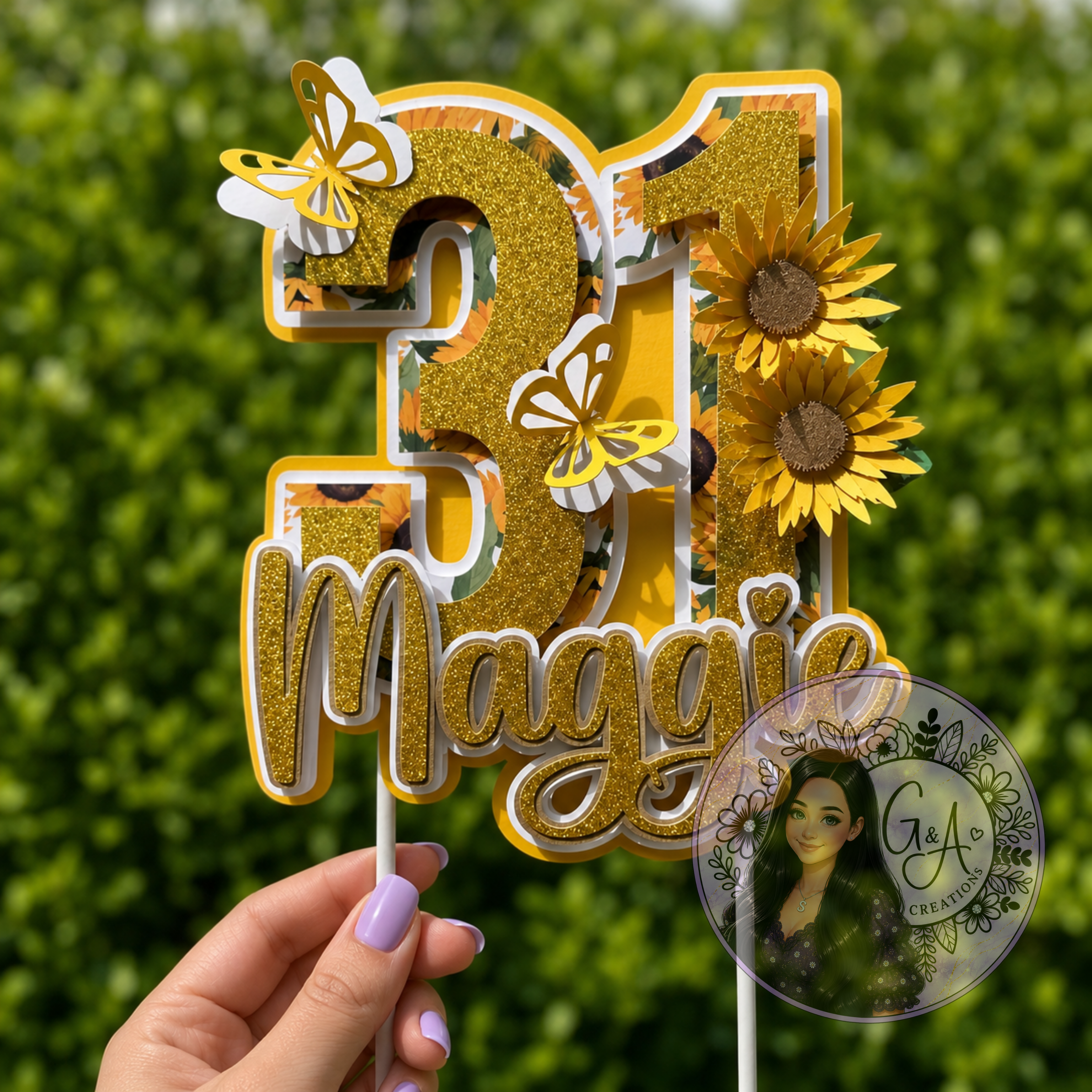Sunflower Cake topper